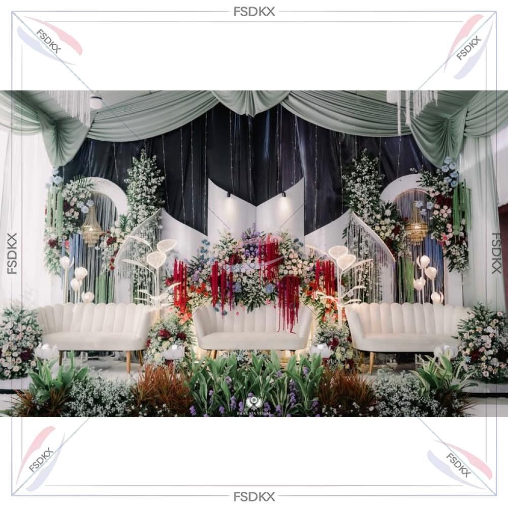 ฉากหลังงานแต่งงานหรูหรา ปี 202 - Pvc Panel Background บทวิจารณ์และราคา
